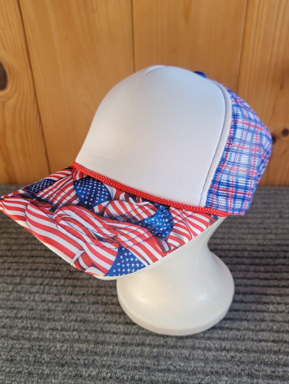 American Flag Snapback Adjustable Trucker Hat